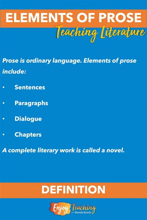 characteristics of prose.